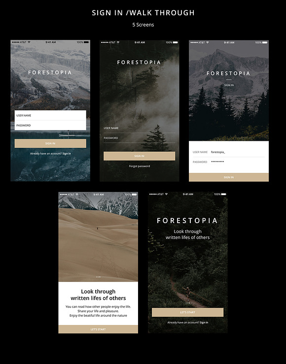 Forestopia UI Kit in UI Kits and Libraries - product preview 3