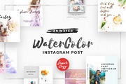 WaterColor Animated Instagram Posts