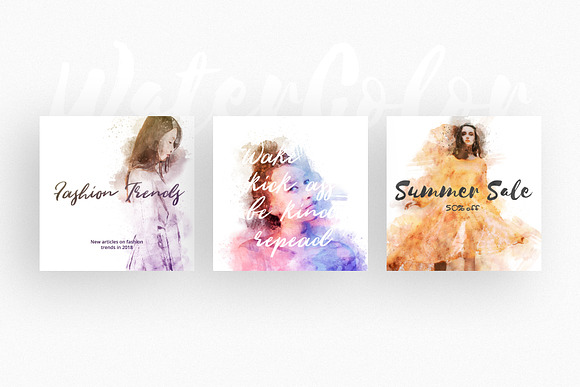 WaterColor Animated Instagram Posts in Instagram Templates - product preview 6