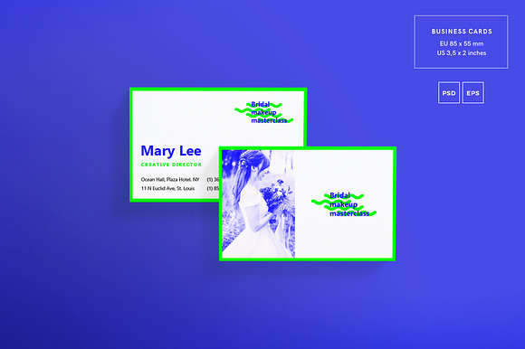Business Cards | Bridal Makeup in Business Card Templates - product preview 2