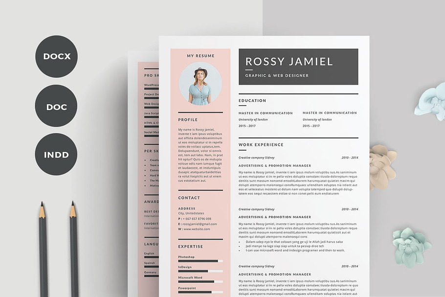 Resume/CV | Rossy in Resume Templates - product preview 8