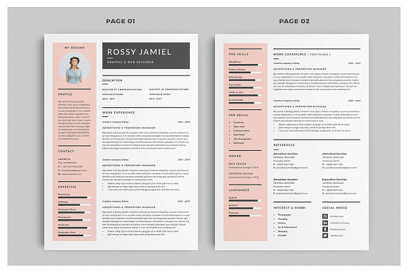 Resume/CV | Rossy in Resume Templates - product preview 1