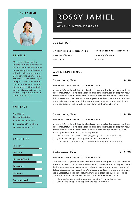 Resume/CV | Rossy in Resume Templates - product preview 3