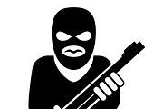 Criminal person logo