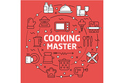 Background illustration cooking