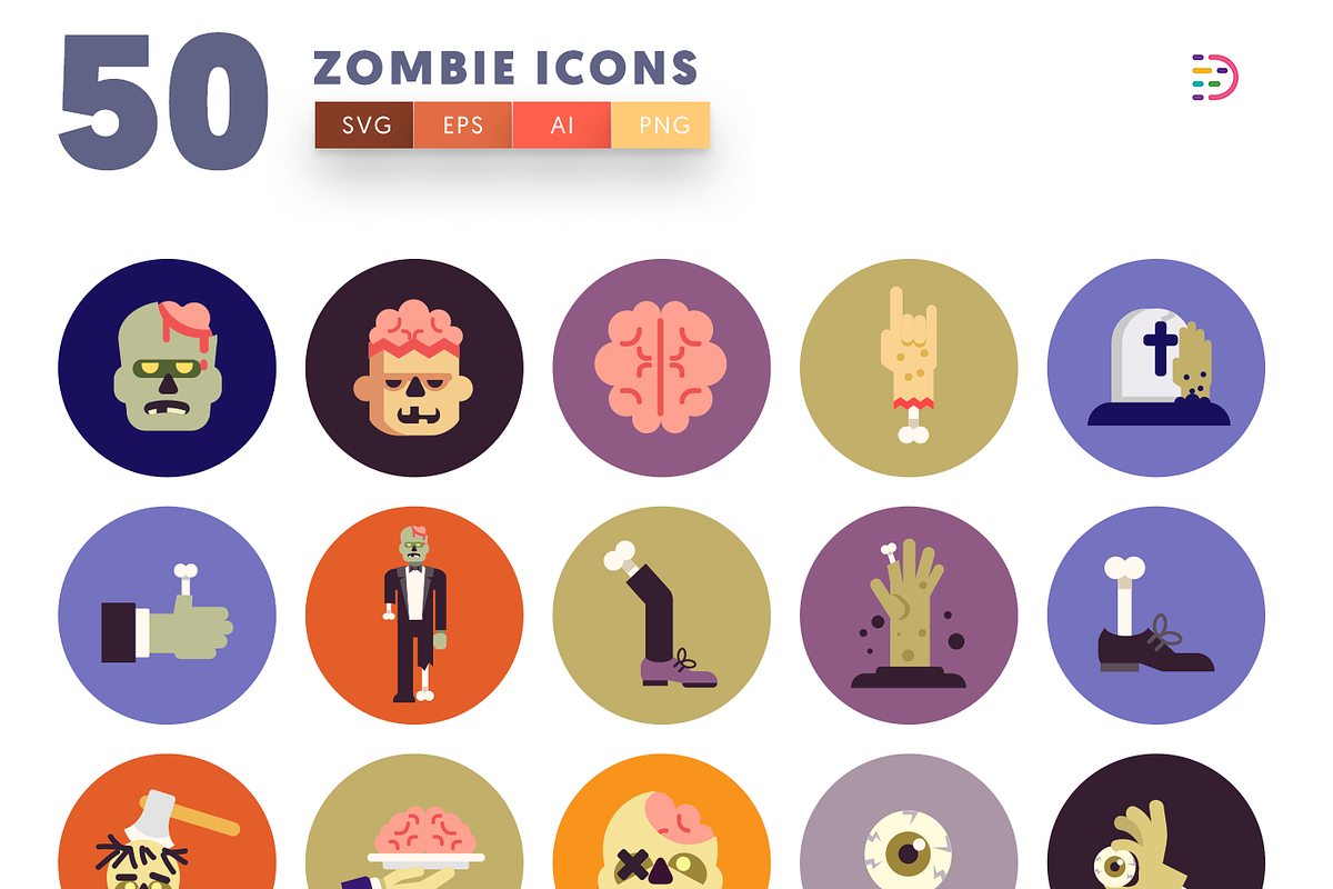Halloween Zombie Icons in Icons - product preview 8