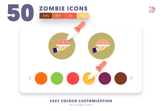 Halloween Zombie Icons in Icons - product preview 7