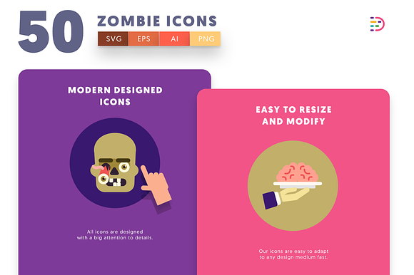Halloween Zombie Icons in Icons - product preview 8