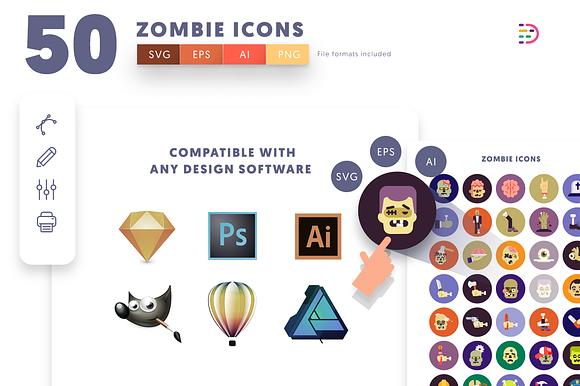 Halloween Zombie Icons in Icons - product preview 9