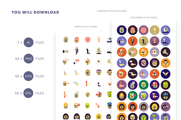 Halloween Zombie Icons in Icons - product preview 10