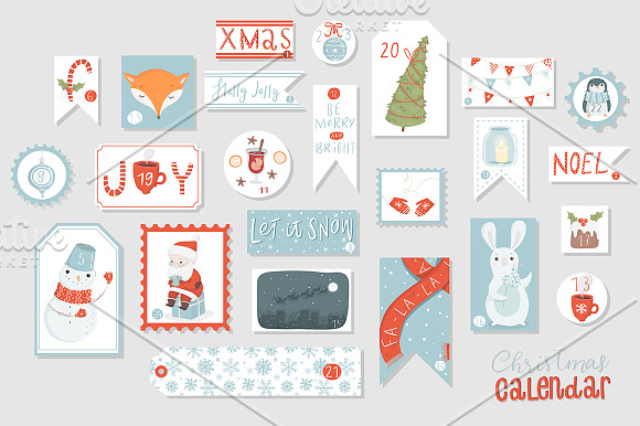 Cute christmas calendars in Objects - product preview 3