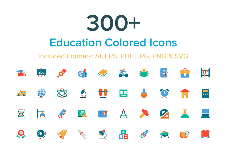 300+ Education Colored Icons in Icons - product preview 8