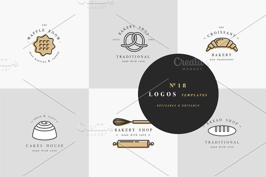 Bakery Logos in Logo Templates - product preview 8