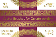 72 ornate vector brushes
