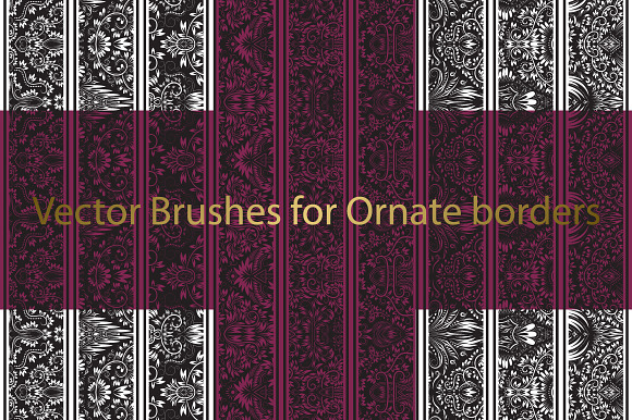 72 ornate vector brushes in Photoshop Brushes - product preview 1