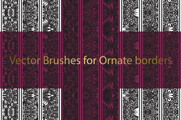 72 ornate vector brushes in Photoshop Brushes - product preview 2