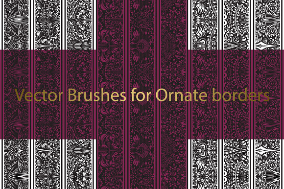 72 ornate vector brushes in Photoshop Brushes - product preview 3