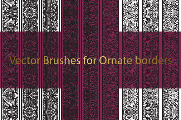 72 ornate vector brushes in Photoshop Brushes - product preview 4
