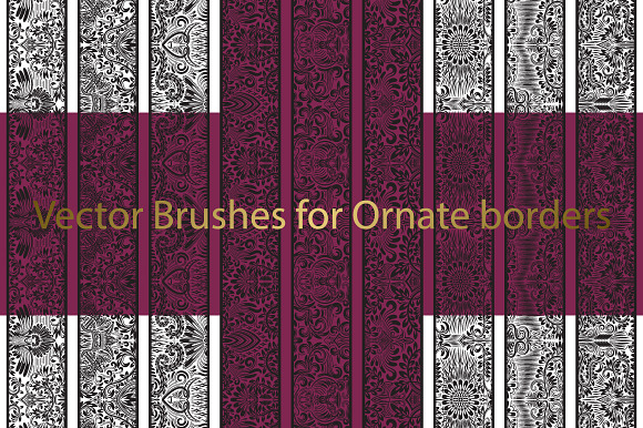 72 ornate vector brushes in Photoshop Brushes - product preview 5