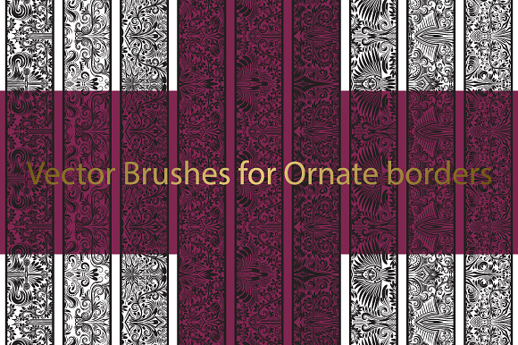 72 ornate vector brushes in Photoshop Brushes - product preview 6