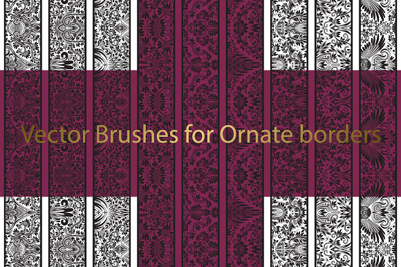 72 ornate vector brushes in Photoshop Brushes - product preview 7
