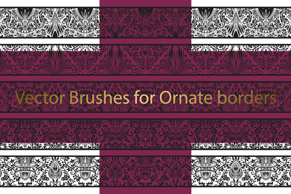 72 ornate vector brushes in Photoshop Brushes - product preview 8