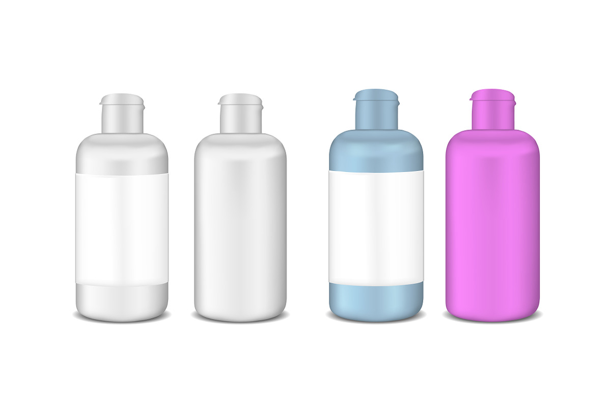 Plastic lotion bottle template in Product Mockups - product preview 8