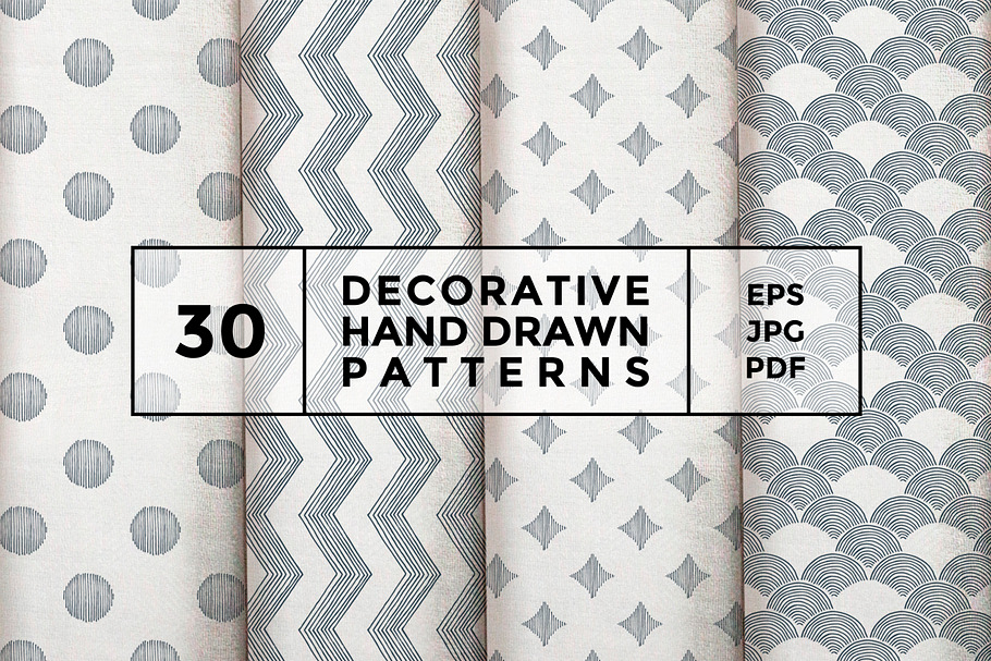 Decorative hand drawn patterns