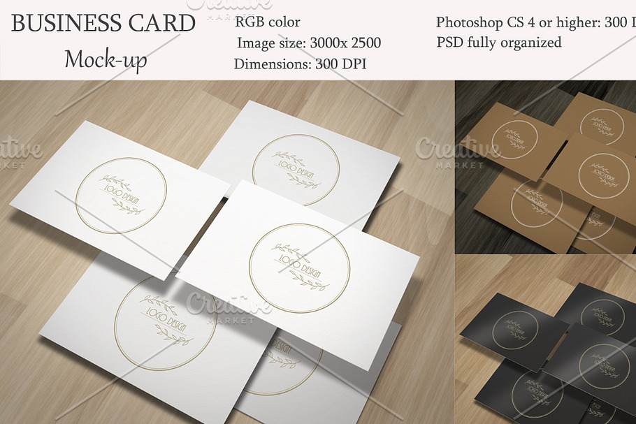 Business card mockup. Mini pack. in Product Mockups - product preview 8
