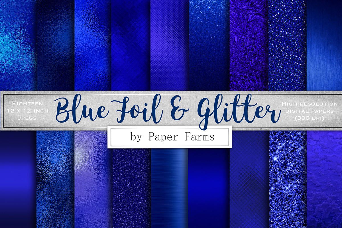 Blue foil and glitter in Textures - product preview 8