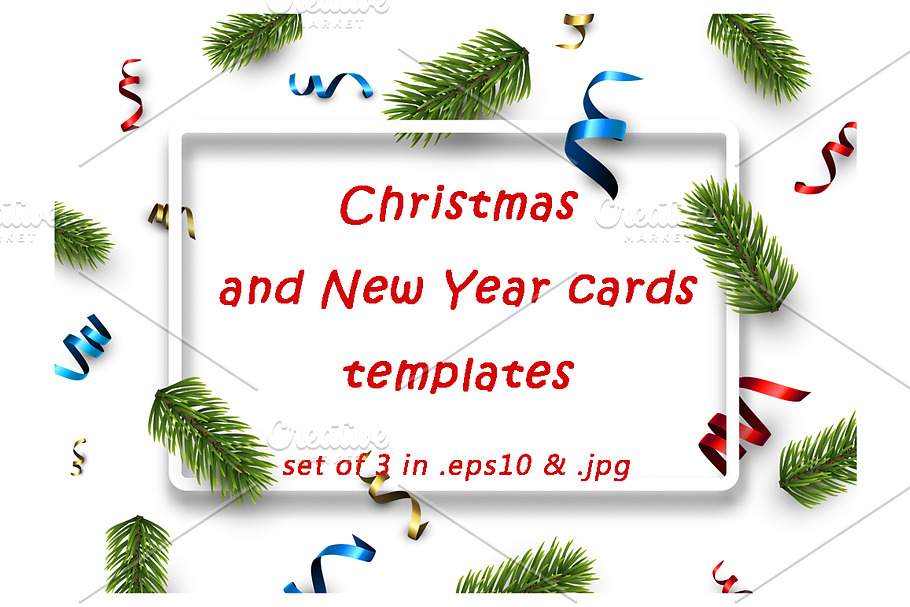 Christmas & New Year cards templates