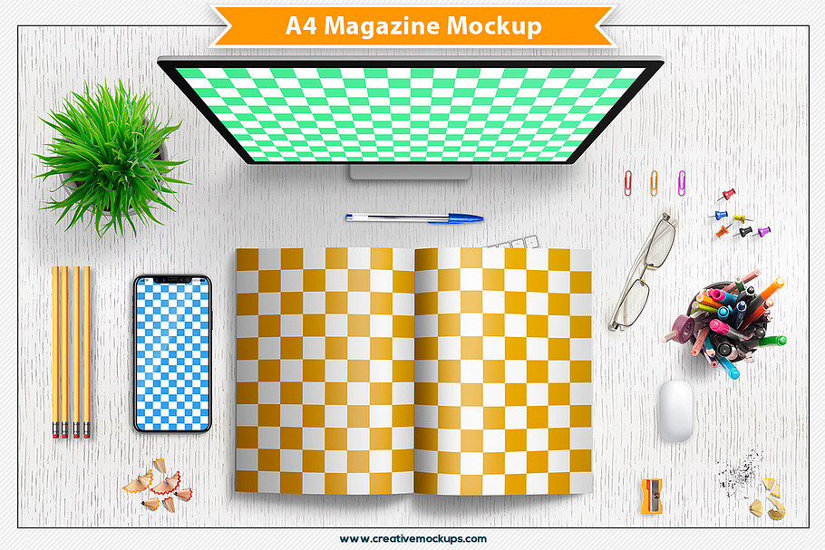 A4 Magazine Mockup