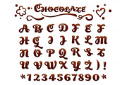 Chocolate font on white background