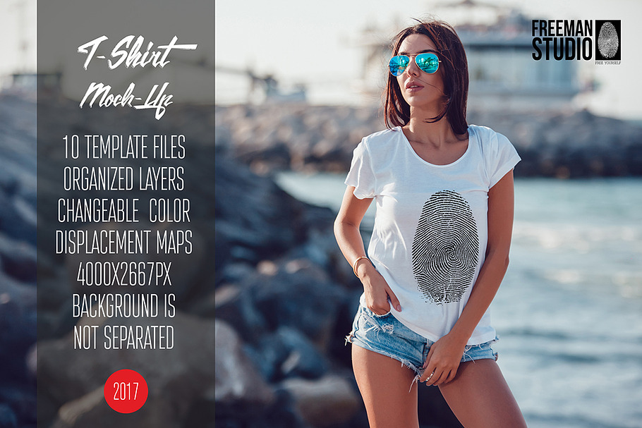 T-Shirt Mock-Up Vol.17 2017 in Product Mockups - product preview 8