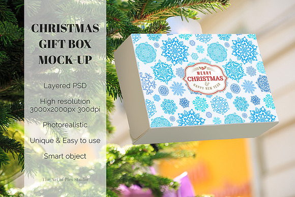 Gift Box Mockup in Product Mockups - product preview 1