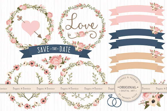Wedding Floral Clipart & Vectors in Illustrations - product preview 3