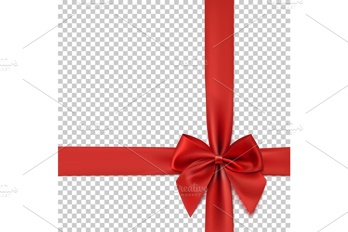 Realistic red bow and ribbon. in Objects - product preview 8
