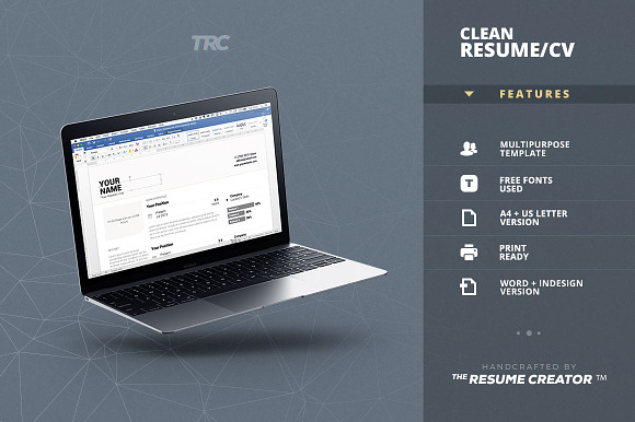 Clean Resume/Cv Template Volume 6 in Resume Templates - product preview 2