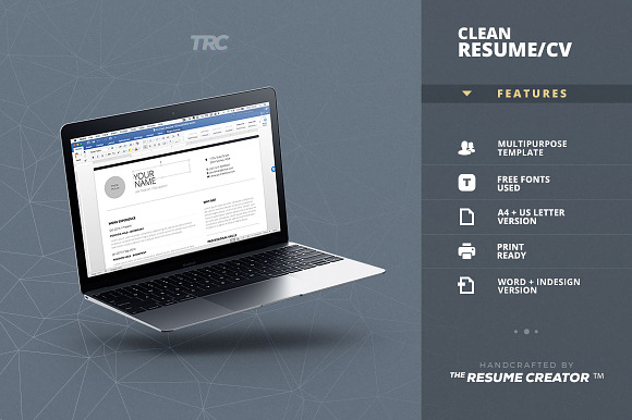 Clean Resume/Cv Template Volume 7 in Resume Templates - product preview 2