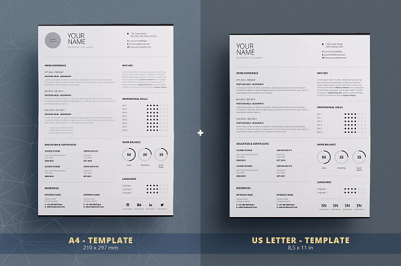 Clean Resume/Cv Template Volume 7 in Resume Templates - product preview 3
