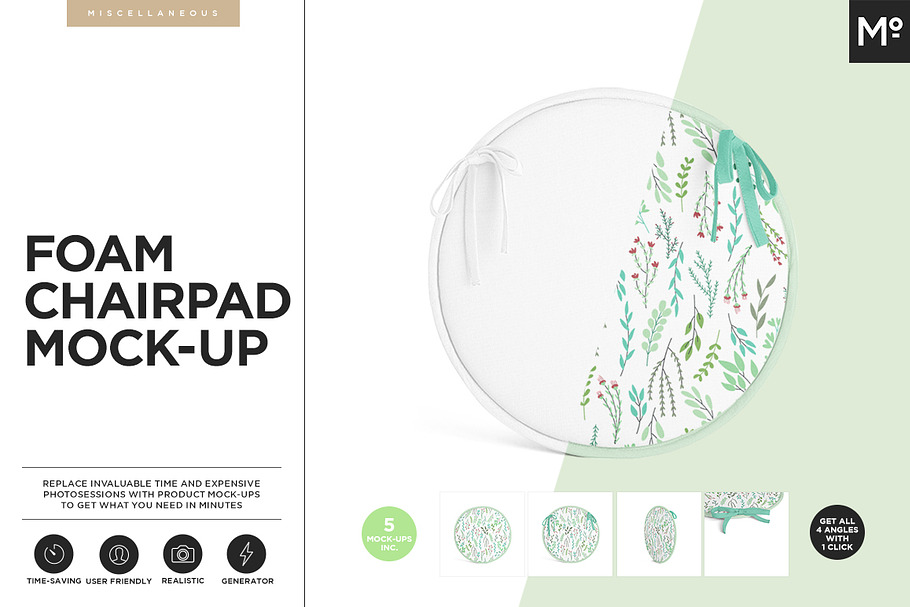 Foam Chairpad Mock-up Generator in Product Mockups - product preview 8