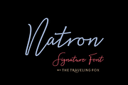 Natron - Monoline Signature Font