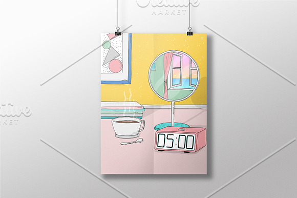 Waking up early in the morning in Illustrations - product preview 1