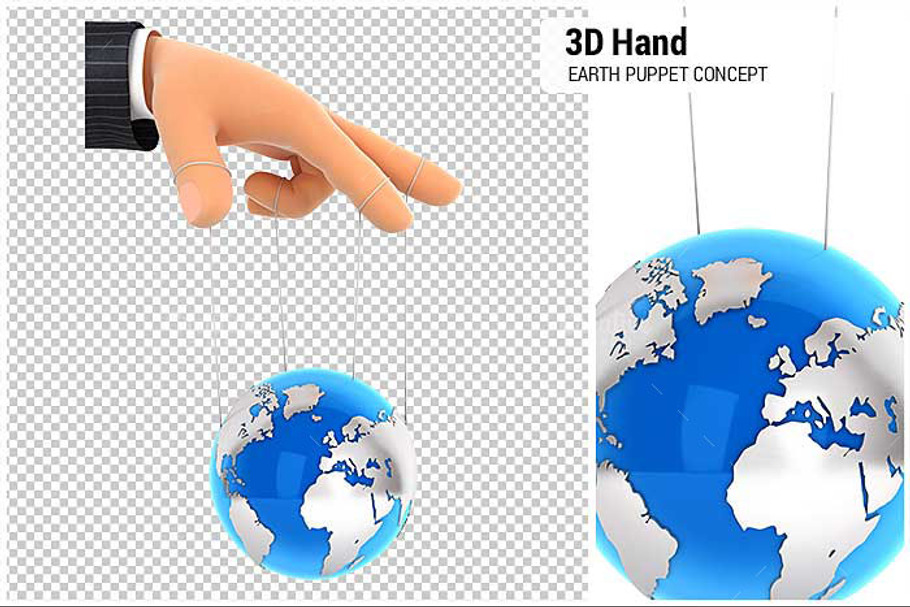 3D Earth Puppet Concept in Illustrations - product preview 8