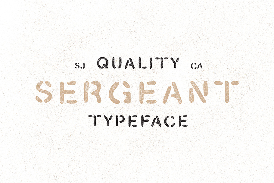 Sergeant - Hand Drawn Stencil Font in Stencil Fonts - product preview 8