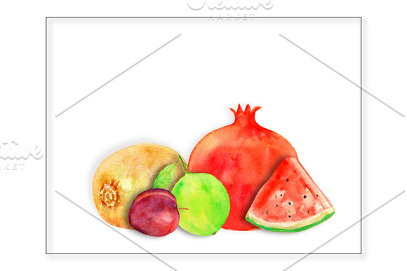 Watercolor Fruit Clipart Set 2 in Illustrations - product preview 2