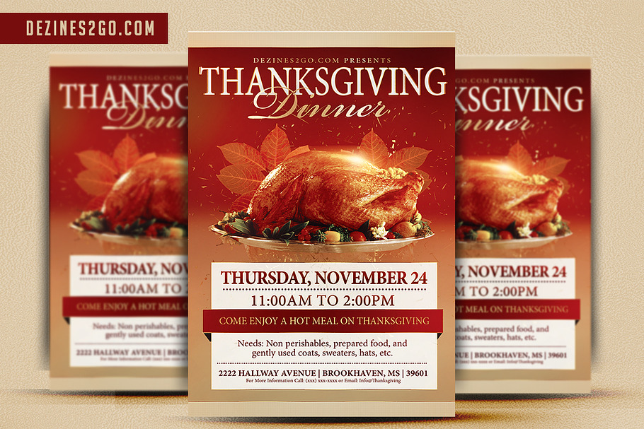 Thankgiving Day Flyer Template