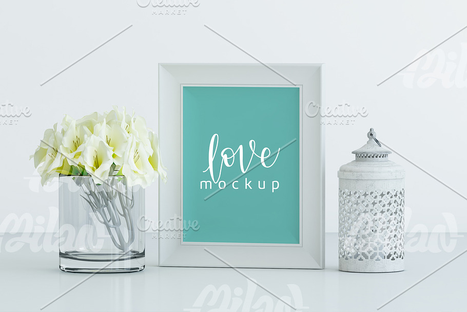 MockUp - Frame Floral, Wedding in Print Mockups - product preview 8