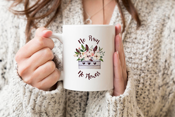 Woman holding mug mockup in Product Mockups - product preview 1