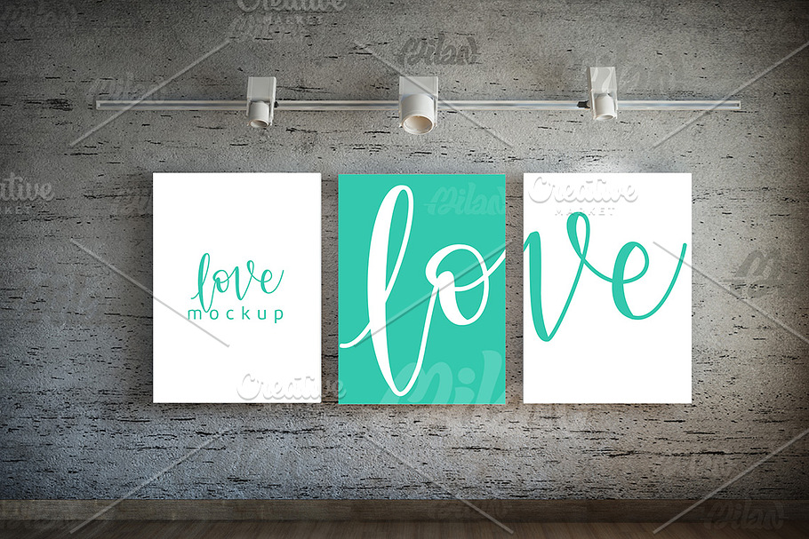 Set of 3 mockups, frame mapping in Print Mockups - product preview 8